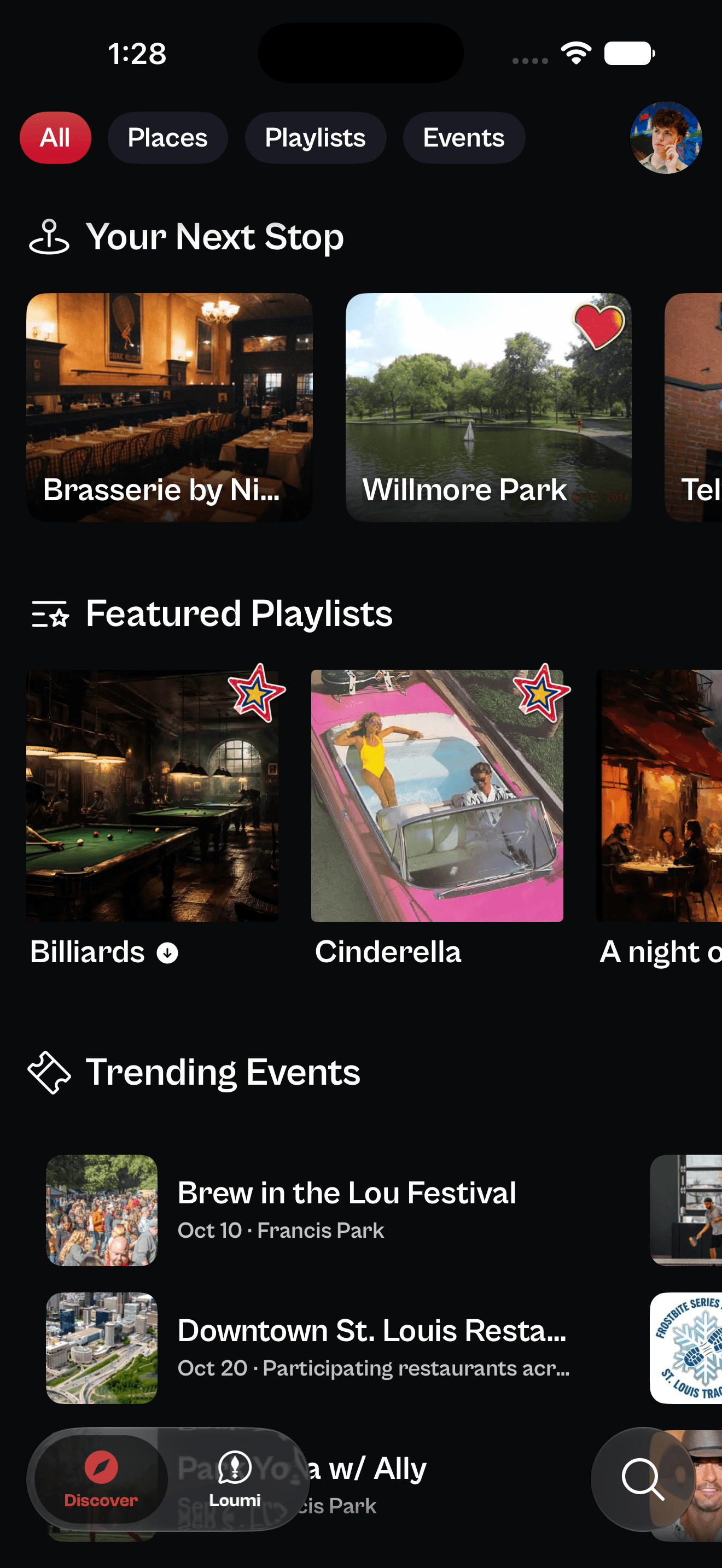 App discover screen